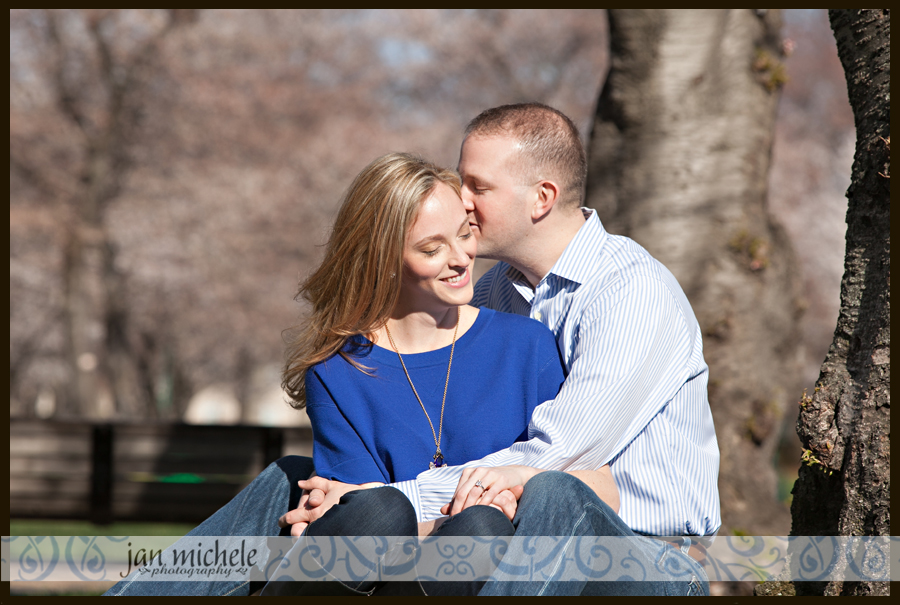 011 - cherry blossom engagement picture